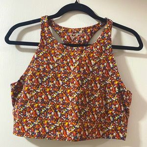 Outdoor Voices XL Move Free Crop Top - Paprika Blooms